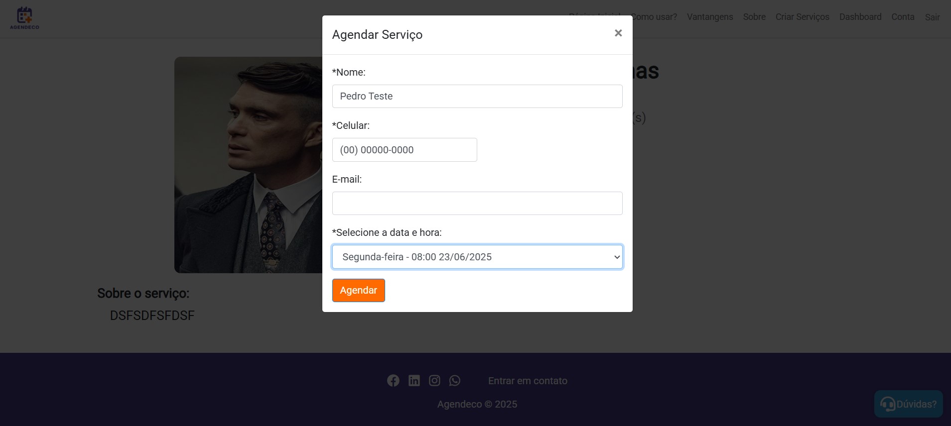 Agendamento simplificado