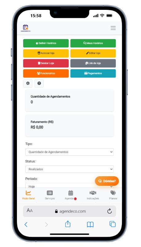 Dashboard no celular