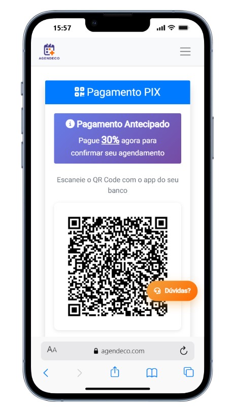 Pix de pagamento gerado